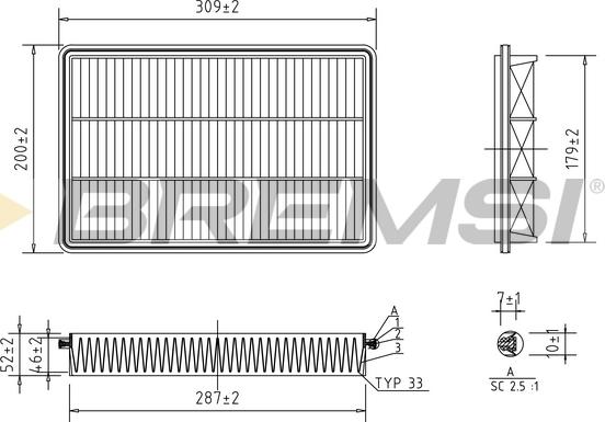 Bremsi FA1684 - Filtre à air cwaw.fr