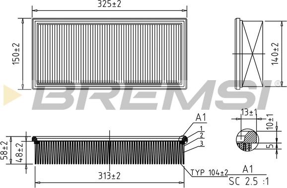 Bremsi FA1624 - Filtre à air cwaw.fr