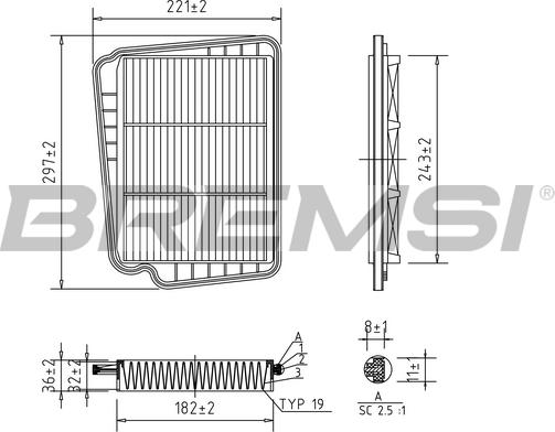 Bremsi FA1621 - Filtre à air cwaw.fr