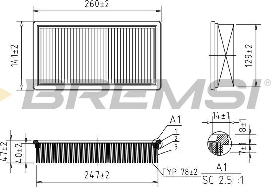 Bremsi FA1622 - Filtre à air cwaw.fr