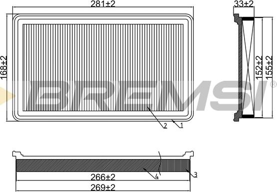 Bremsi FA1679 - Filtre à air cwaw.fr