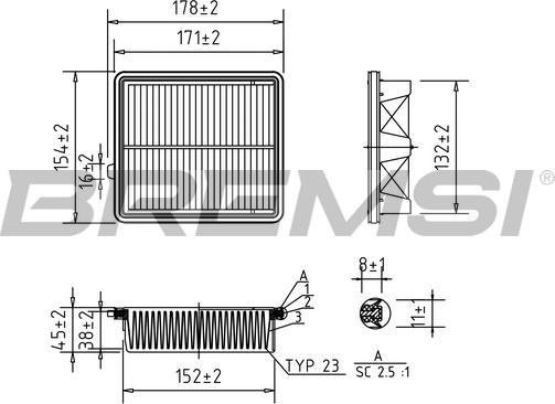 Bremsi FA1045 - Filtre à air cwaw.fr