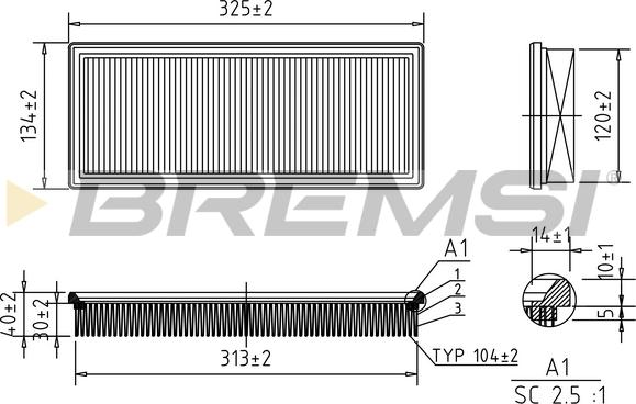 Bremsi FA1046 - Filtre à air cwaw.fr