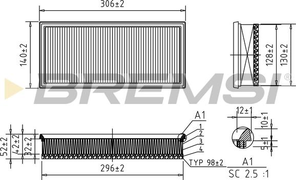 Bremsi FA1042 - Filtre à air cwaw.fr