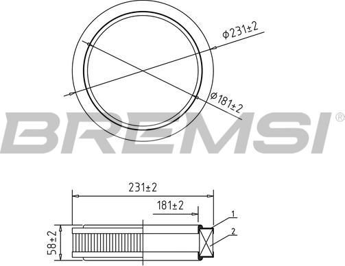 Bremsi FA1059 - Filtre à air cwaw.fr