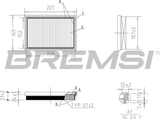 Bremsi FA1058 - Filtre à air cwaw.fr