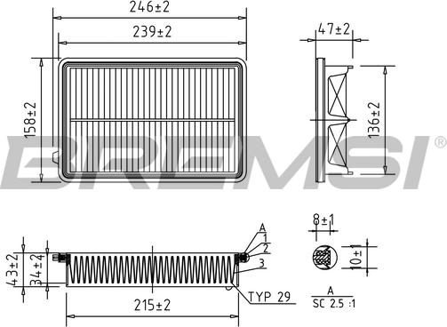 Bremsi FA1053 - Filtre à air cwaw.fr