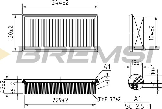 Bremsi FA1030 - Filtre à air cwaw.fr