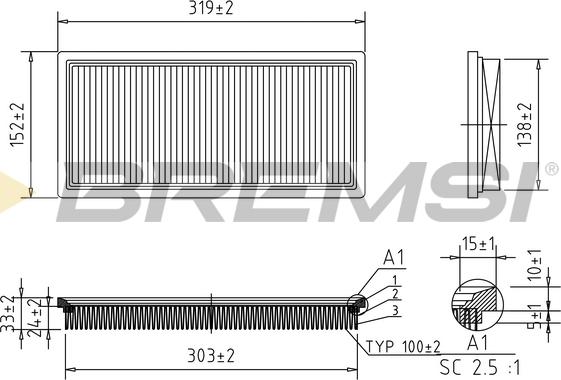 Bremsi FA1031 - Filtre à air cwaw.fr