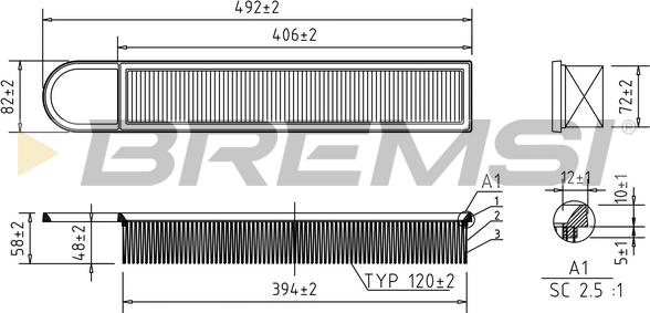 Bremsi FA1033 - Filtre à air cwaw.fr