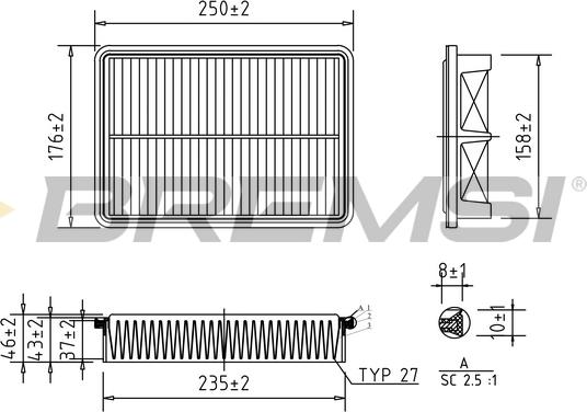 Bremsi FA1022 - Filtre à air cwaw.fr