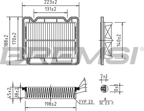 Bremsi FA1072 - Filtre à air cwaw.fr