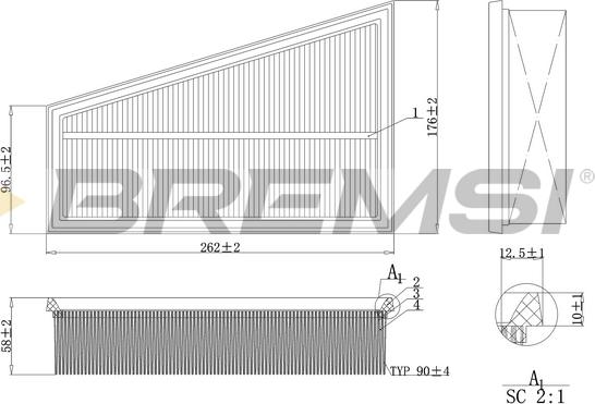 Bremsi FA1197 - Filtre à air cwaw.fr