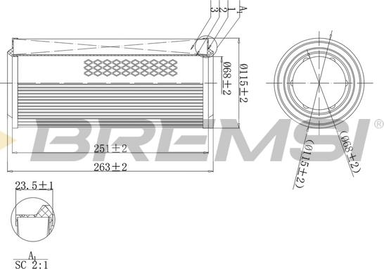 Bremsi FA1140 - Filtre à air cwaw.fr