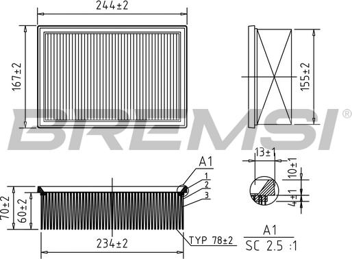 Bremsi FA1148 - Filtre à air cwaw.fr