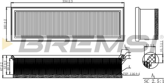 Bremsi FA1160 - Filtre à air cwaw.fr