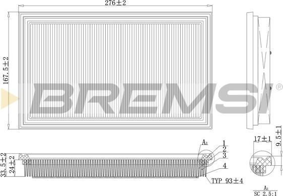 Bremsi FA1111 - Filtre à air cwaw.fr