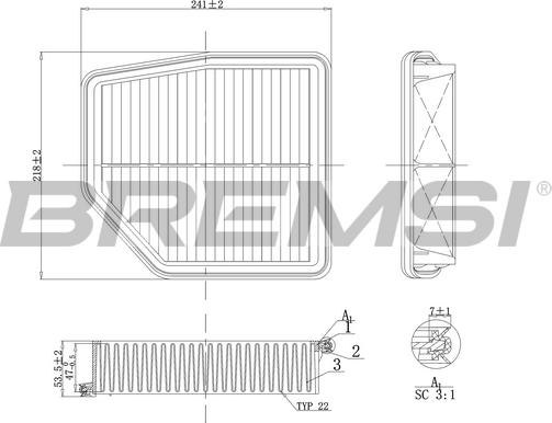 Bremsi FA1183 - Filtre à air cwaw.fr