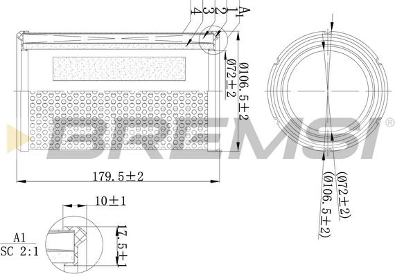 Bremsi FA1138 - Filtre à air cwaw.fr