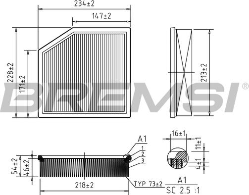 Bremsi FA1128 - Filtre à air cwaw.fr