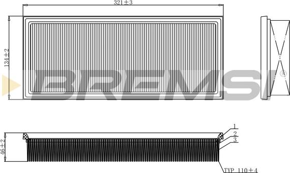 Bremsi FA1122 - Filtre à air cwaw.fr