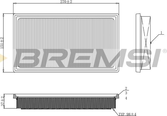 Bremsi FA1127 - Filtre à air cwaw.fr