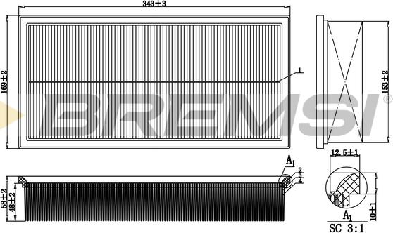 Bremsi FA1354 - Filtre à air cwaw.fr