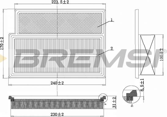 Bremsi FA1350 - Filtre à air cwaw.fr