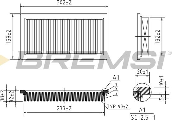 Bremsi FA1382 - Filtre à air cwaw.fr