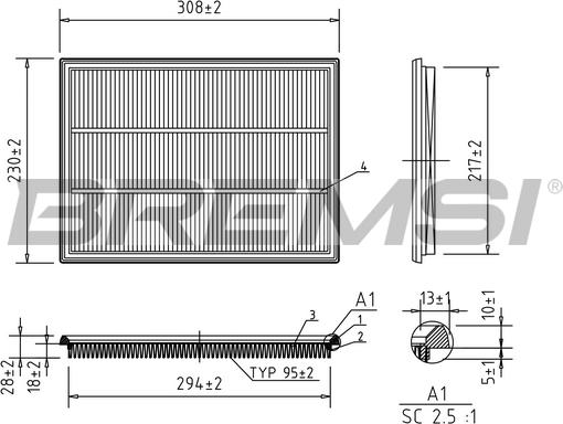 Bremsi FA1379 - Filtre à air cwaw.fr