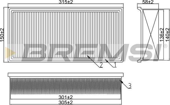 Bremsi FA1375 - Filtre à air cwaw.fr