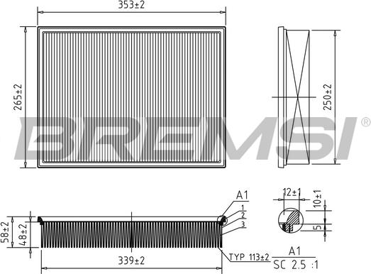 Bremsi FA1246 - Filtre à air cwaw.fr