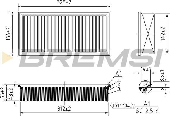 Bremsi FA1264 - Filtre à air cwaw.fr