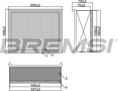 Bremsi FA1263 - Filtre à air cwaw.fr