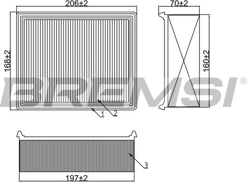 Bremsi FA1262 - Filtre à air cwaw.fr