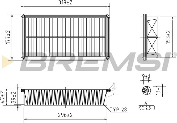 Bremsi FA1267 - Filtre à air cwaw.fr