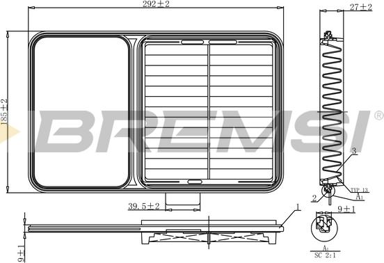 Bremsi FA1209 - Filtre à air cwaw.fr