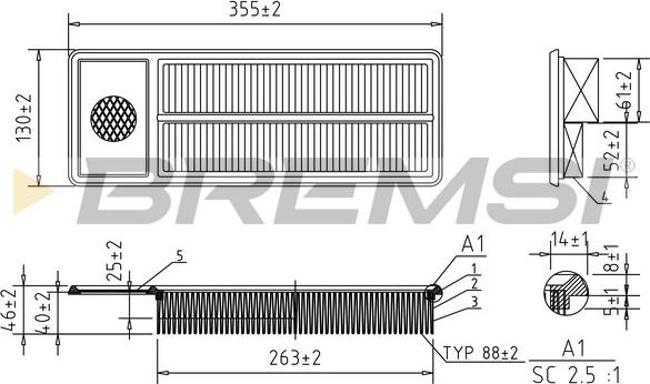 Bremsi FA2409 - Filtre à air cwaw.fr