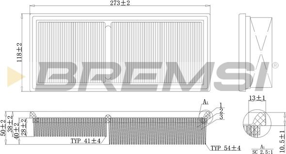 Bremsi FA2096 - Filtre à air cwaw.fr