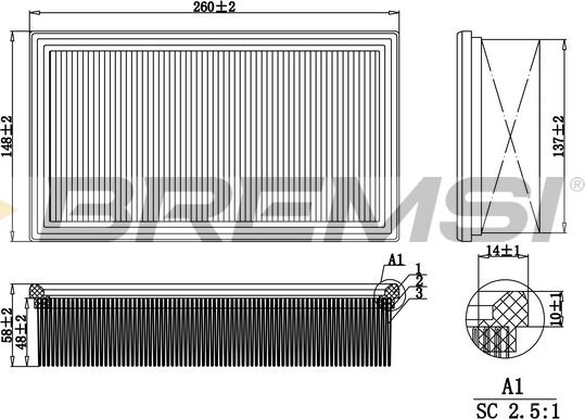 Bremsi FA2041 - Filtre à air cwaw.fr