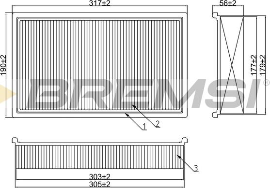 Bremsi FA2042 - Filtre à air cwaw.fr