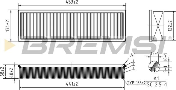 Bremsi FA2066 - Filtre à air cwaw.fr