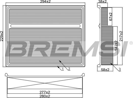 Bremsi FA2086 - Filtre à air cwaw.fr