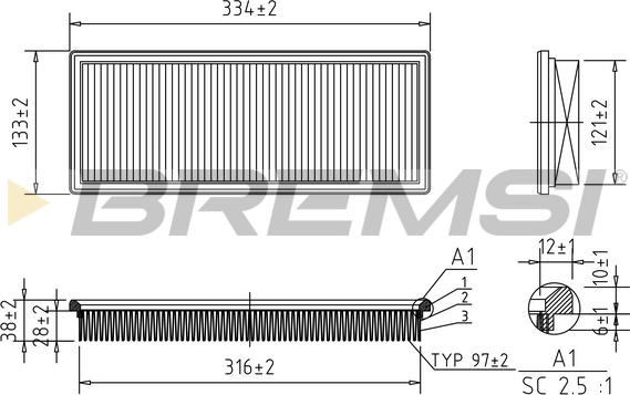 Bremsi FA2031 - Filtre à air cwaw.fr