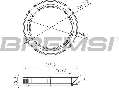 Bremsi FA2079 - Filtre à air cwaw.fr