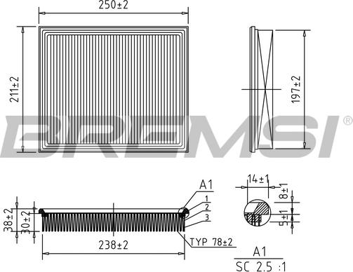 Bremsi FA2075 - Filtre à air cwaw.fr