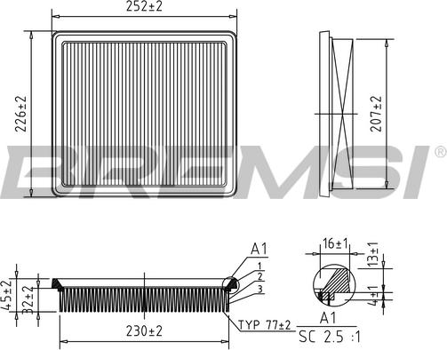 Bremsi FA2145 - Filtre à air cwaw.fr