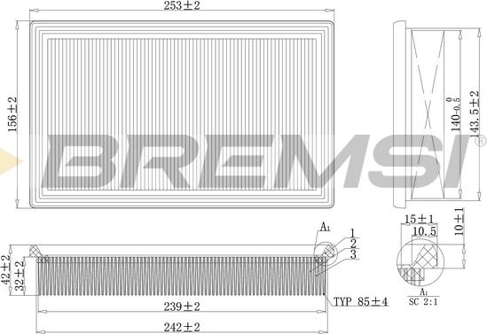 Bremsi FA2140 - Filtre à air cwaw.fr