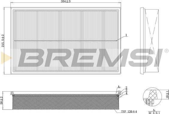 Bremsi FA2159 - Filtre à air cwaw.fr