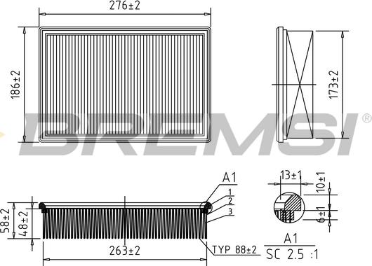 Bremsi FA2154 - Filtre à air cwaw.fr